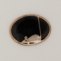 Koloman Moser / Wiener Werkstaette “Mouse” Brooch, Black enamel on silver, marked, c. 1910
