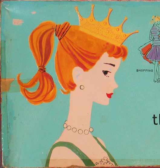 Tim Liddy,  The Barbie Game (1960) Queen of the Prom, Oil and enamel on copper, plywood back   2007