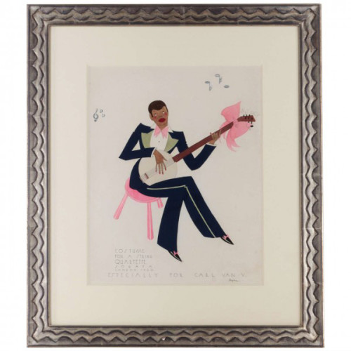 S O G A T A   New York, NY, “Costume for a String Quartette” Watercolor and pencil on paper 1930