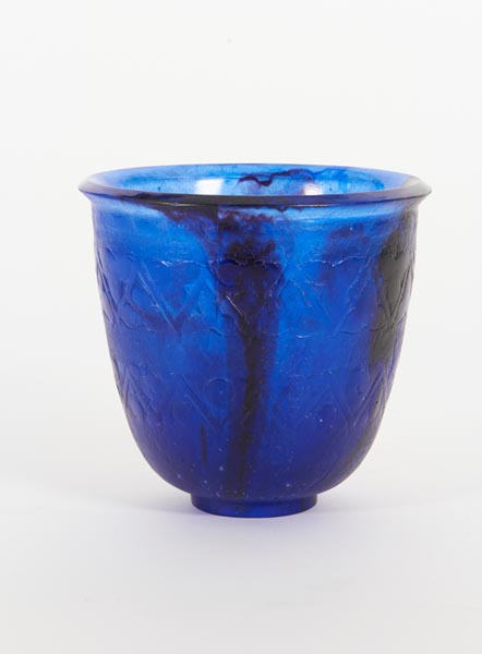 Francois-Emile Decorchement French Art Deco “Bleu” pâte-de-crystal vase 1926