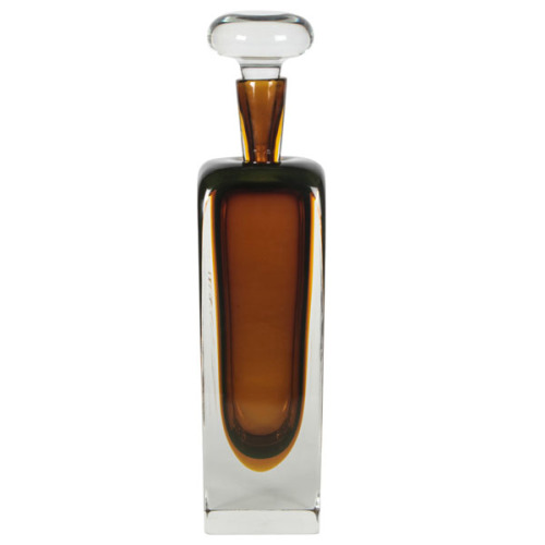 Flavio Poli for Seguso Large Murano Glass Bottle with Stopper c.1950’s