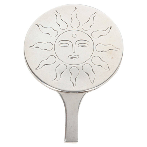 Tommi Parzinger, Sterling pair of sun motif hand mirrors c. 1940