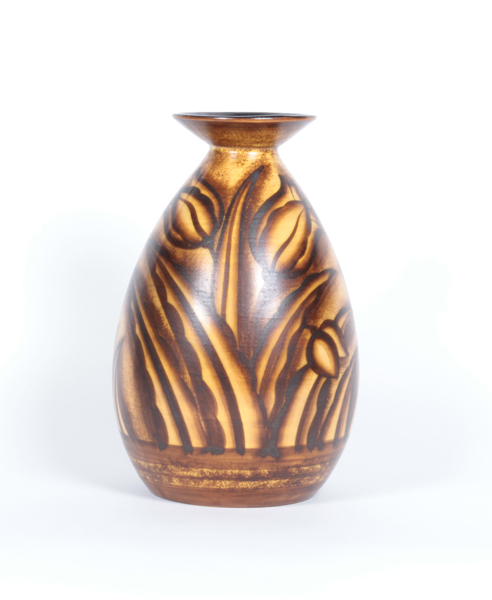 Charles Catteau / Boch Freres Keramis Belgium Glazed pottery vase c. 1930