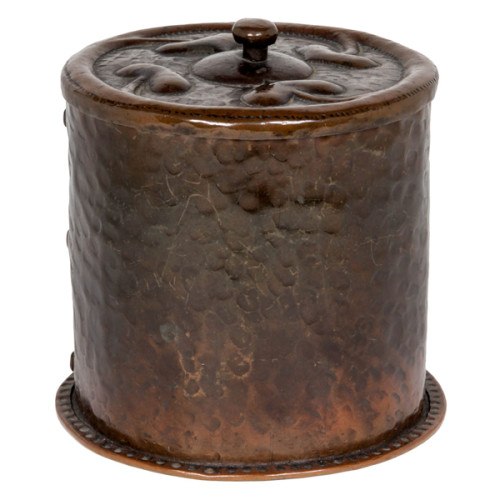 John Pearson / British Arts & Crafts Handwrought copper tea caddy c. 1900