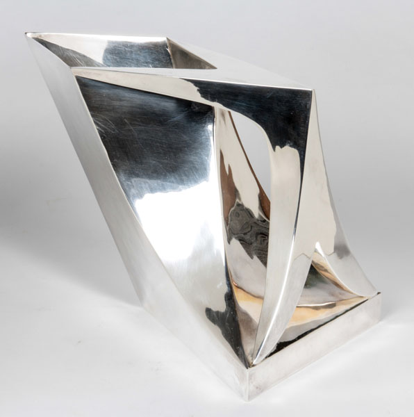 Antonio Pineda Important “Triangle and Diamond” pitcher, sterling, signed, Exhibited: Triennale di Milano, Italy, 1960