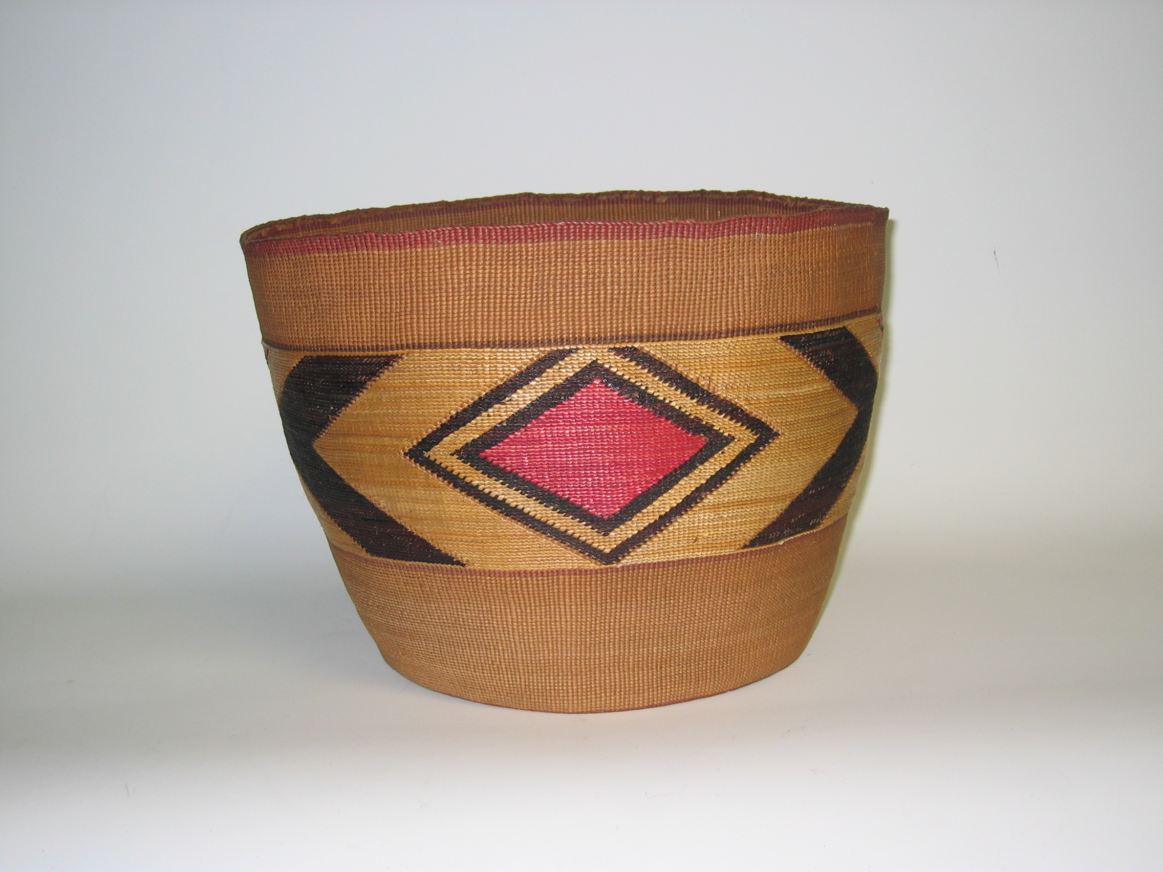 Tlingit Tribe / Northwest Coast Chevron / diamond storage basket, late 19th Century, early 20th Century