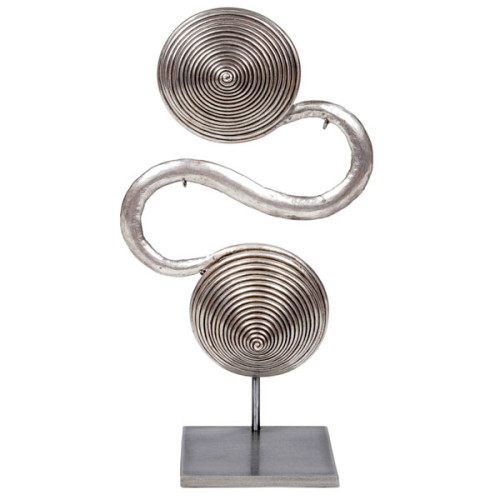 Dong or Meow People / Spiral silver counterweight 20th Century