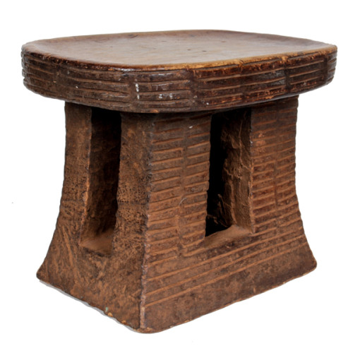 African Tribal Cameroon Grasslands Wood carved stool, 20th Century