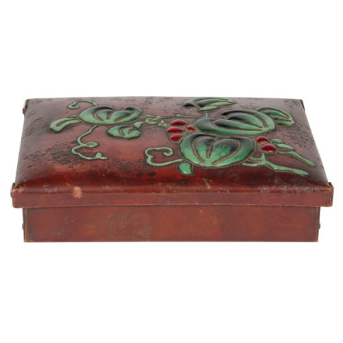 Ando Jubei Japanese Meiji Period Arts & Crafts Enamel and Copper Box c. 1900