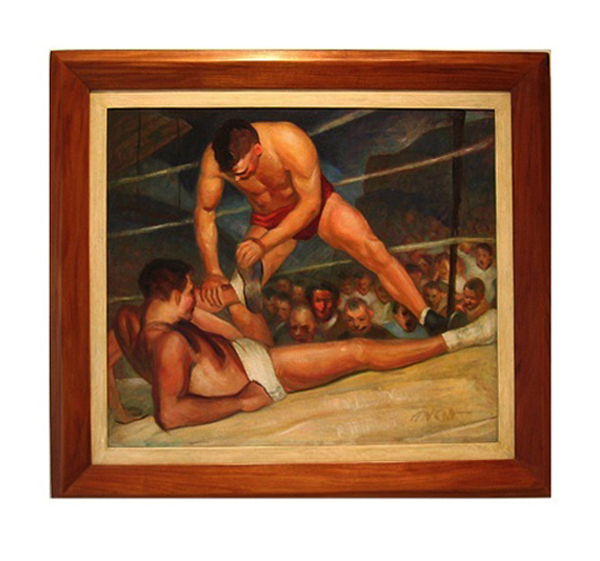 Arthur N. Colt, “The Wrestlers”, Oil on canvas c. 1938