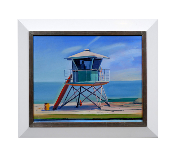 Hank Pitcher, “Life Guard Tower”, Oil on canvas c. 2002