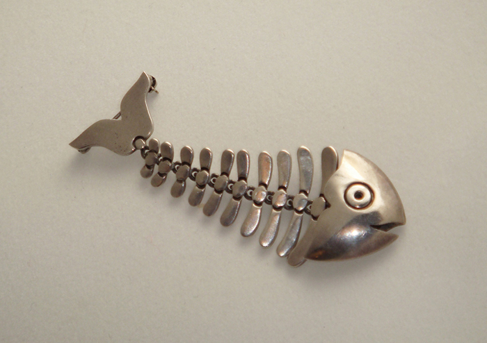Antonio Pineda “Fish” brooch, sterling, signed c. 1940’s