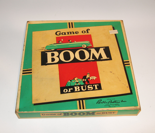 Tim Liddy Game of Boom or Bust (1951) Presidential Sweepstakes  2006 Oil and enamel on copper, plywood back