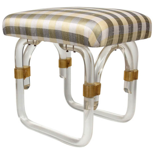 Grosfeld House New York (attr.) Modern / Art Deco Lucite Stool c. 1940