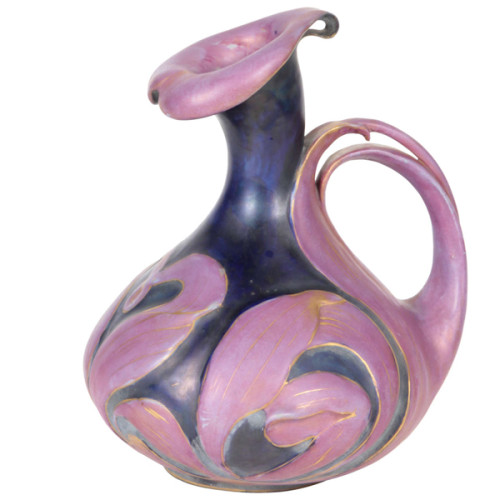 Amphora Art Pottery / Riessner, Stellmacher & Kessel / Art Nouveau Ewer c. 1900