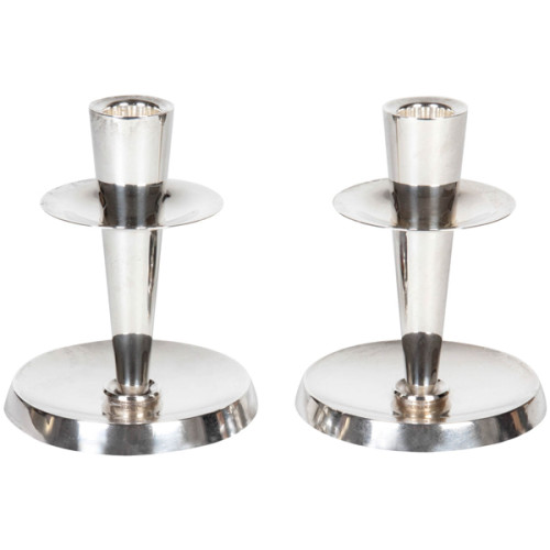 International Silver Company / Kurt Eric Christoffersen Sterling “Continental” candlesticks  c.1955