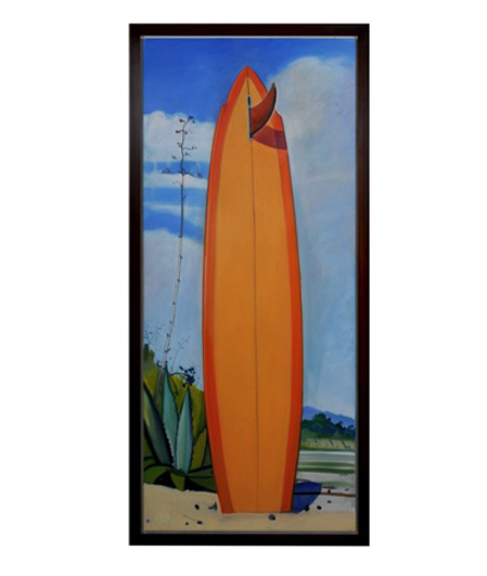 Hank Pitcher “Mr. Zogs board at Coal Oil Point” Oil on canvas, laid on board 2006