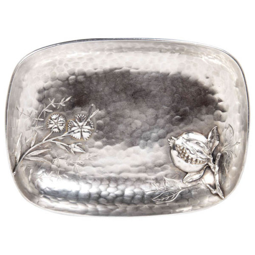 Whiting / Late 19th Century Sterling dish with pomegranate motif c. 1890