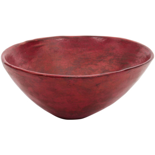 Linda Lee Johnson(1944-2018) Organic shaped bronze bowl with red patina c. 2004