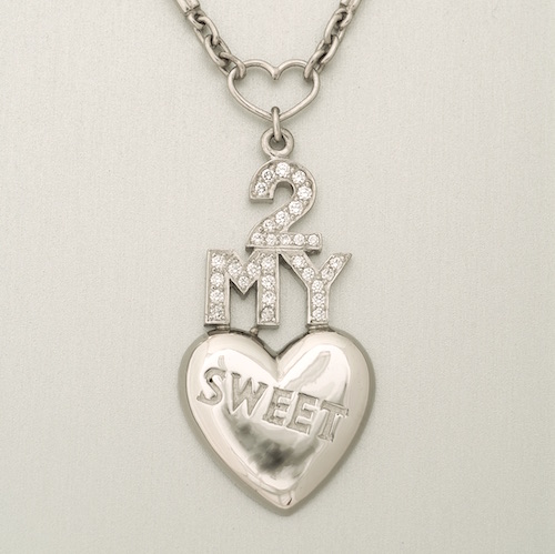 “2 My Sweetheart” pendant, platinum and diamonds 2007