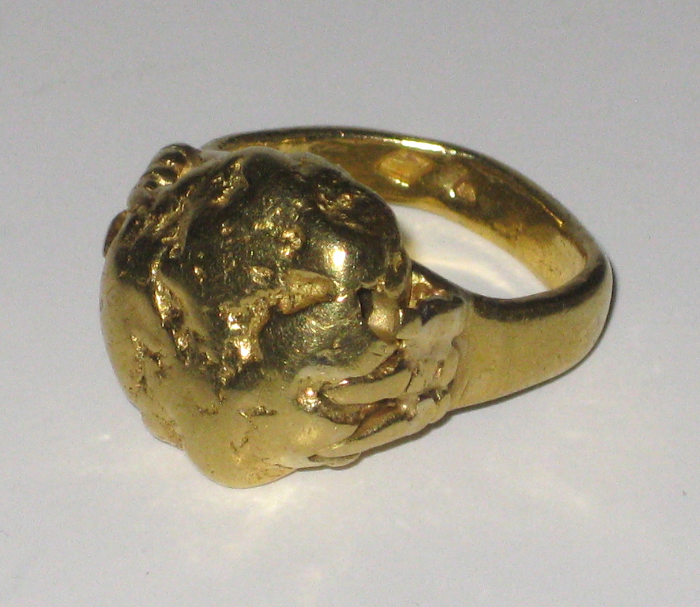 Pierre Hugo “Gold nugget” ring, 18K gold, signed, c. 1970