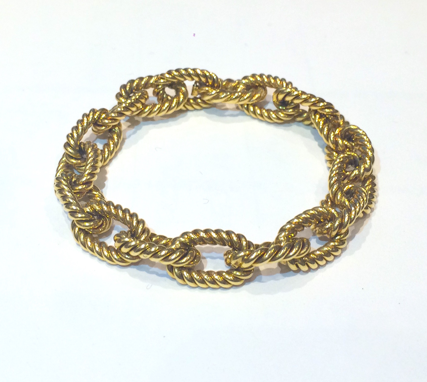 Cartier, 18K gold fancy link bracelet, signed, c. 1970’s