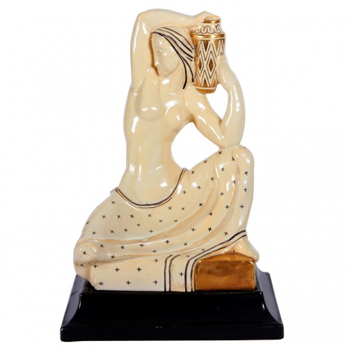 Walter Paul Suter, American Art Deco glazed pottery sculpture 1929