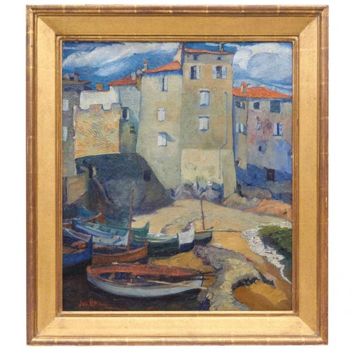 Joseph Raskin, Seaside scene, Oil on Canvas c. 1920 -1925