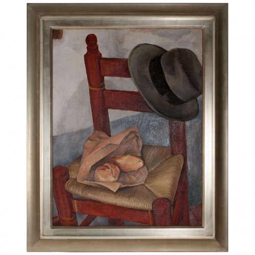 Victor Arnautoff, The Felt Hat, Oil on Canvas c. 1930