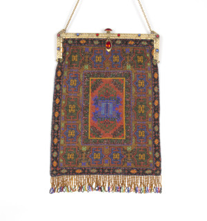 Oriental Rug Beaded Handbag