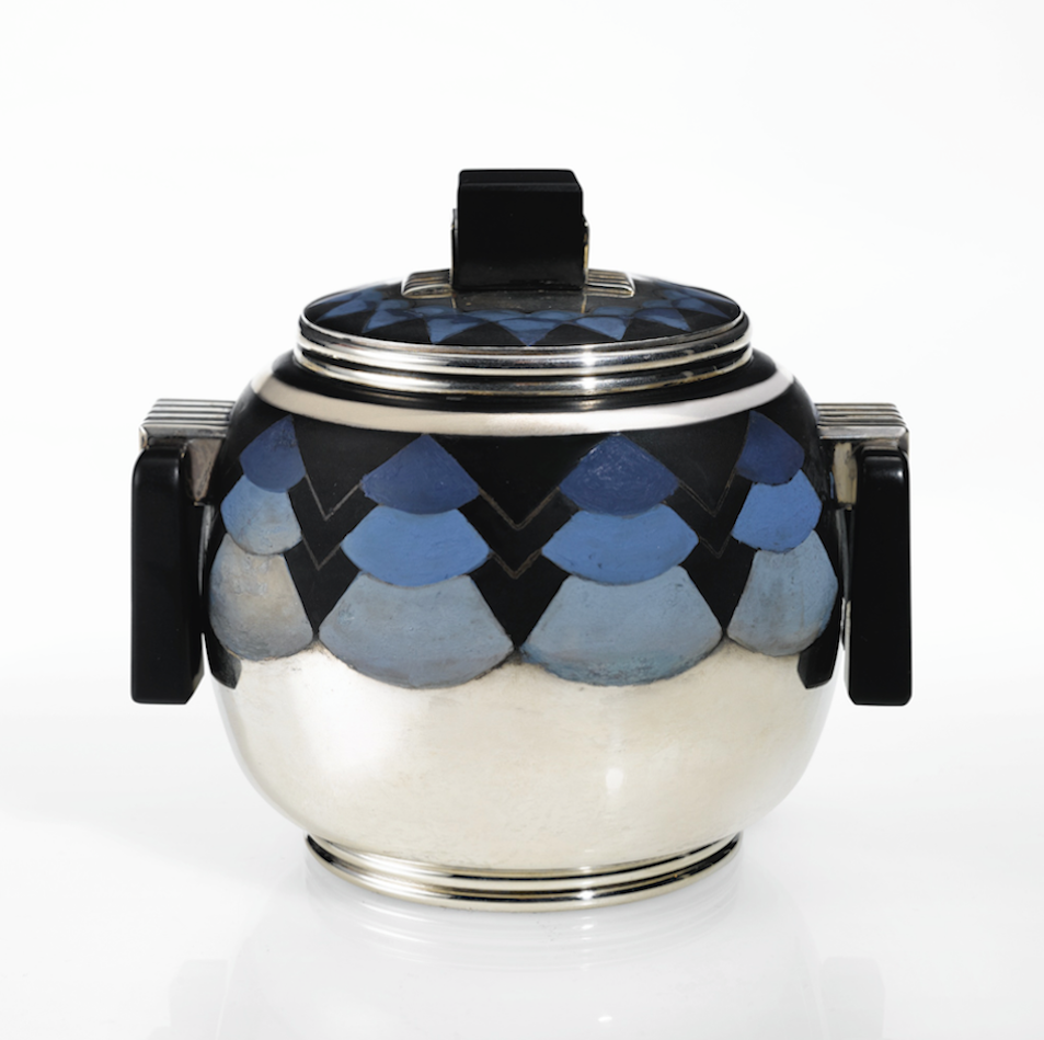 Henri Lapparra Art Deco “Mikado” covered sugar bowl c. 1930